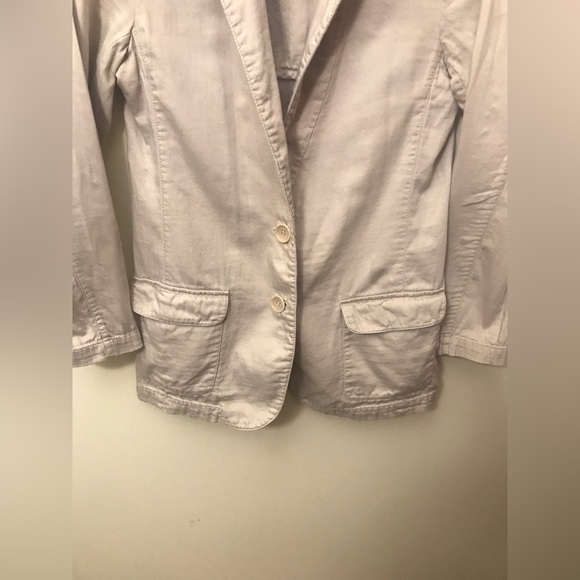 HINGE Nordstrom Womens Cotton Khaki Utility Blazer Jacket Shacket Size Small - Picture 4 of 11